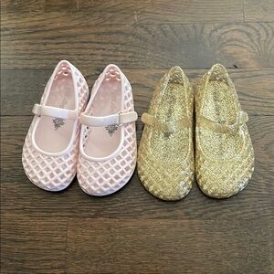 Old Navy Pink and Cream Dress Shoes with Perforated Design